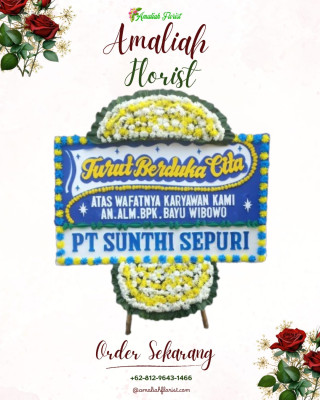 Papan Bunga Duka di Kebon Jeruk