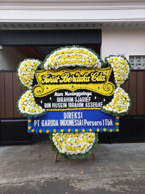 Papan Bunga Duka di Kebon Jeruk
