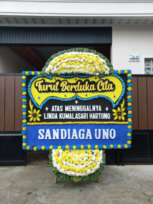 Papan Bunga Duka di Kebon Jeruk